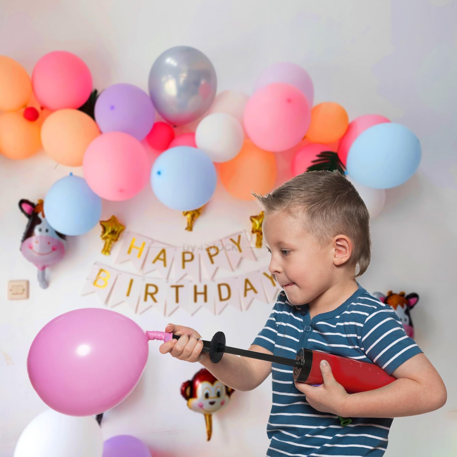Inflador de globos transfronterizo para Amazon, inflador de globos de doble entrada, nuevo material, inflador de globos rápido de doble entrada.