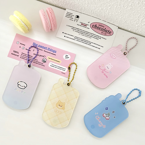 Original cute mobile phone puppy 1 inch ID photo magnetic card holder card brick goo card goo disk acrylic hard card holder