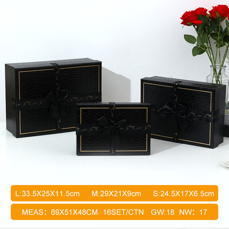 Caja de Regalo Rectangular con Tapa de Cartón Gris para Regalos image 6