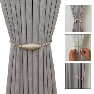 Modern Simple Core-Covered Rope Cone Curtain Magnetic Buckle Cross-Border Punch-Free Installation-Free Curtain Strap Curtain Buckle