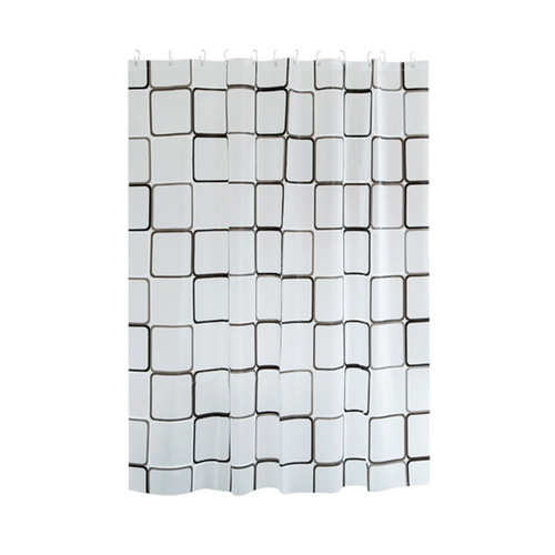 peva shower curtain partition curtain waterproof shower curtain mildew proof dry and wet separation bathroom curtain no punching shrink rod shower curtain set