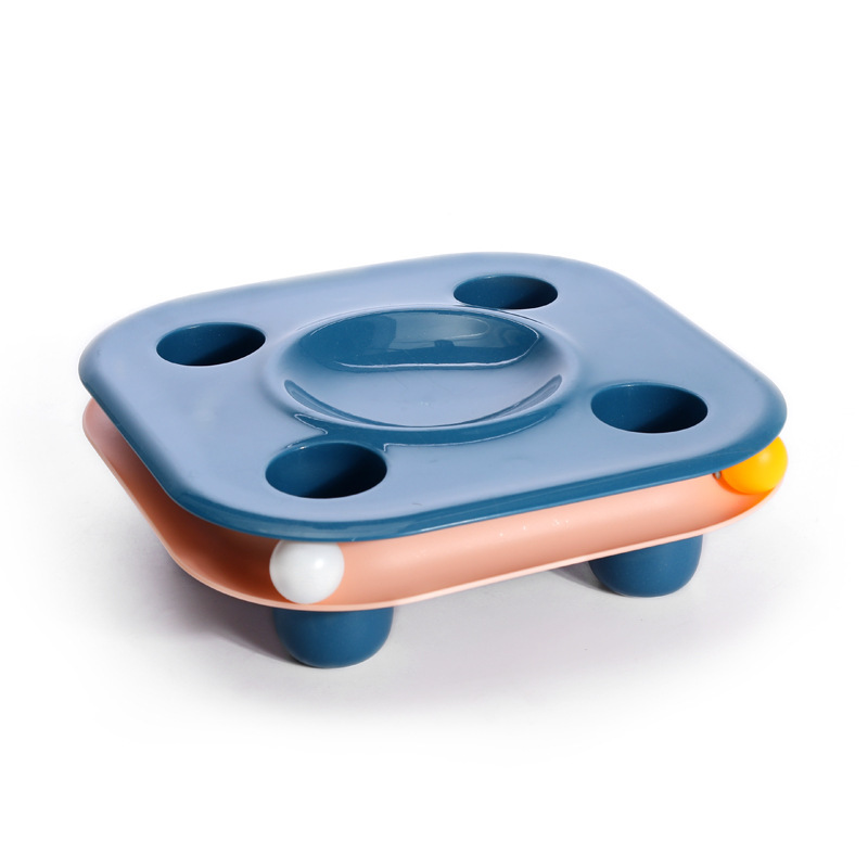 Cruz-frontera gato tazón anti-knock perro tazón multi-funcional snack tazón educativo perro juguete húmedo y seco separación mascota comida tazón