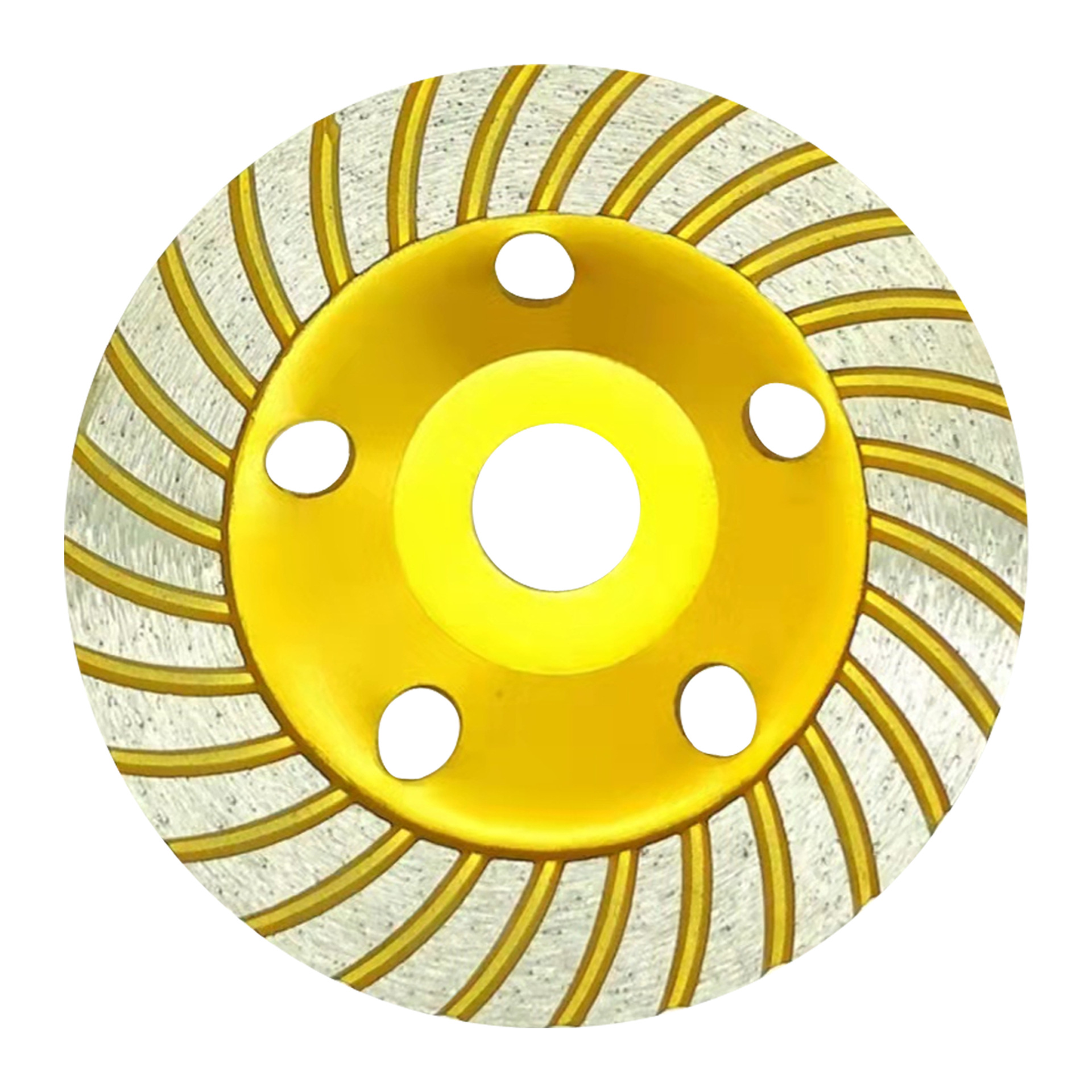 Rueda de diamante Disco de molienda de tipo tazón en stock Diente de doble fila Diente de turbina Diente de una sola fila Diente de granito Hormigón