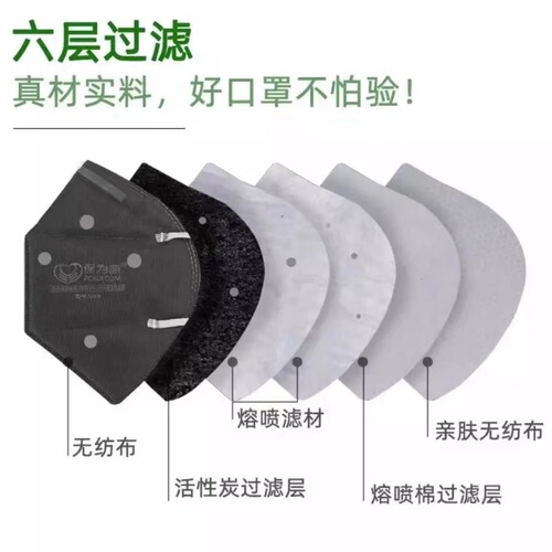 Baoweikang 1866 activated carbon dust-proof, industrial dust-proof and odor-proof polishing belt sponge strip KN95
