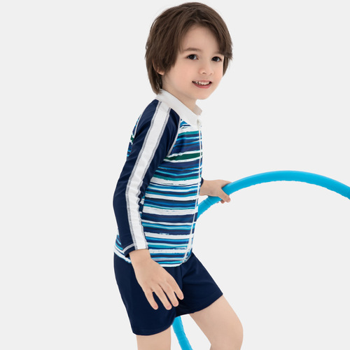 Momasong Boys and Children Swimsuits Split Sunscreen Quick-Drying Long-Sleeve Swimsuits for Big Children and Baby Beach Swimwear