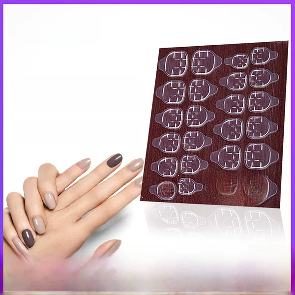 Jelly Glue Nail Stickers Jelly Double-Sided Stickers Wearable Nail Tool Kit Manicure Double-Sided Stickers Manicure Patches Manicure