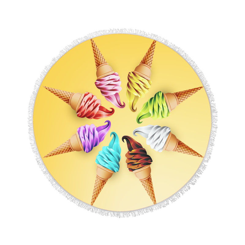 Flamingo microfibra de playa redonda Toalla de baño poliéster algodón impresión Toalla de playa absorbente Toalla de baño lote