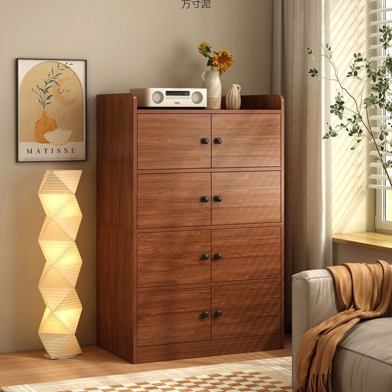 加厚收纳柜加固矮柜客厅储物柜卧室靠墙书柜家用落地置物柜橱柜厂