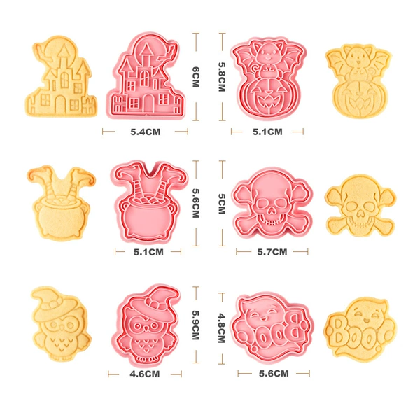 Halloween 6-piece set (pink) type B skeleton