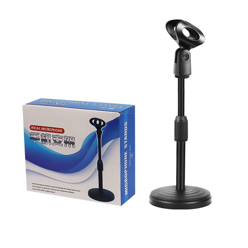 Foldable Phone Holder Stand, ABS Telescopic Desktop Mount, Adjustable-Angle Rotating Clip