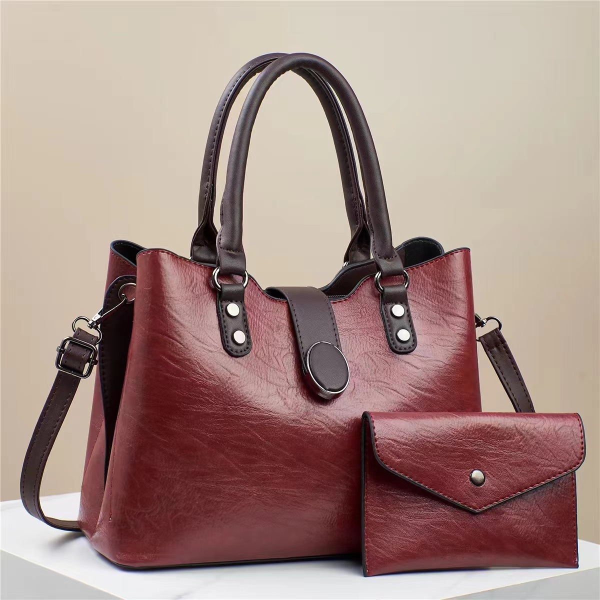 Bolso de mano retro texturas coreanas de un solo hombro suave, bolso inclinado, bolso de comercio exterior de mujeres, 2024 nueva moda