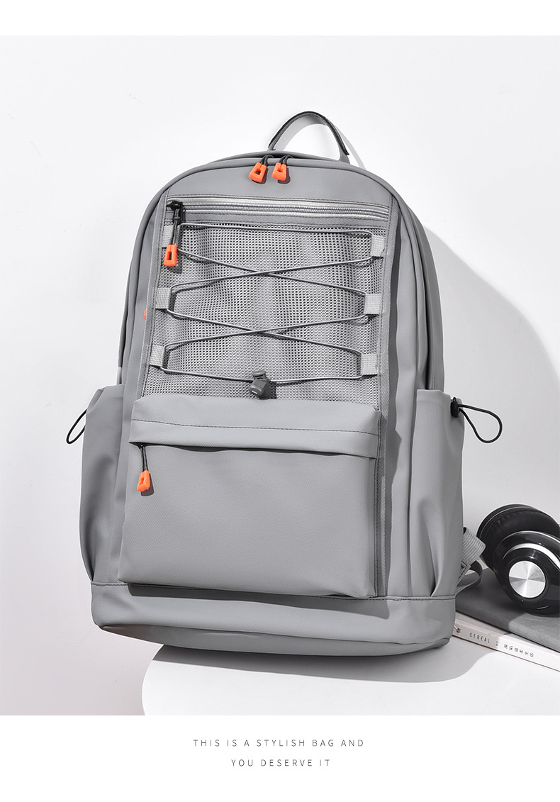 Unisex Einfarbig Oxford-stoff Reißverschluss Funktioneller Rucksack Schulrucksack display picture 2