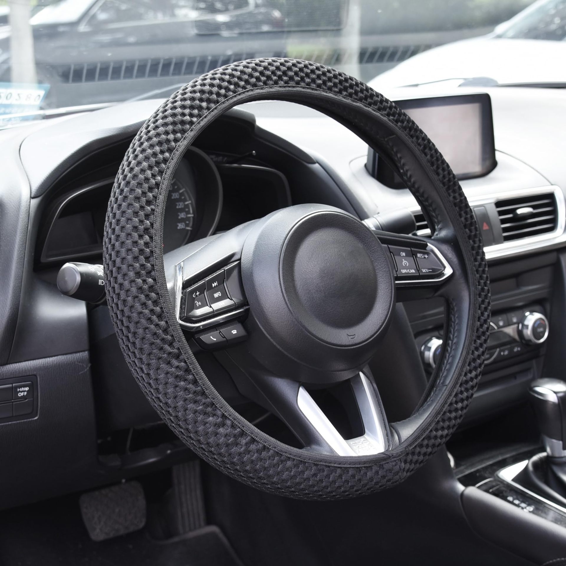 Car steering wheel cover leather elastic handle cover without inner ring Four Seasons universal car accessories car handle cover