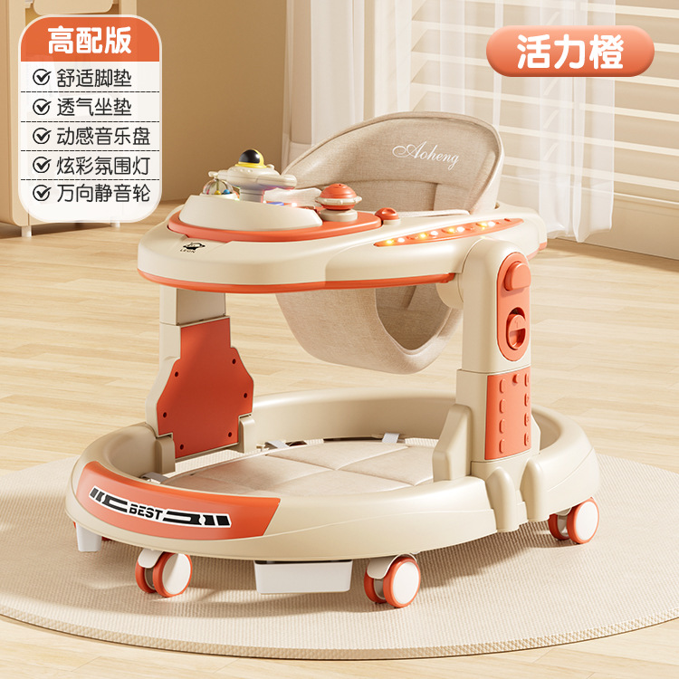 Piernas de tipo O para caminante infantil 3 - en - 1 anti-rollback plegable empujado a mano para caminante anti-O