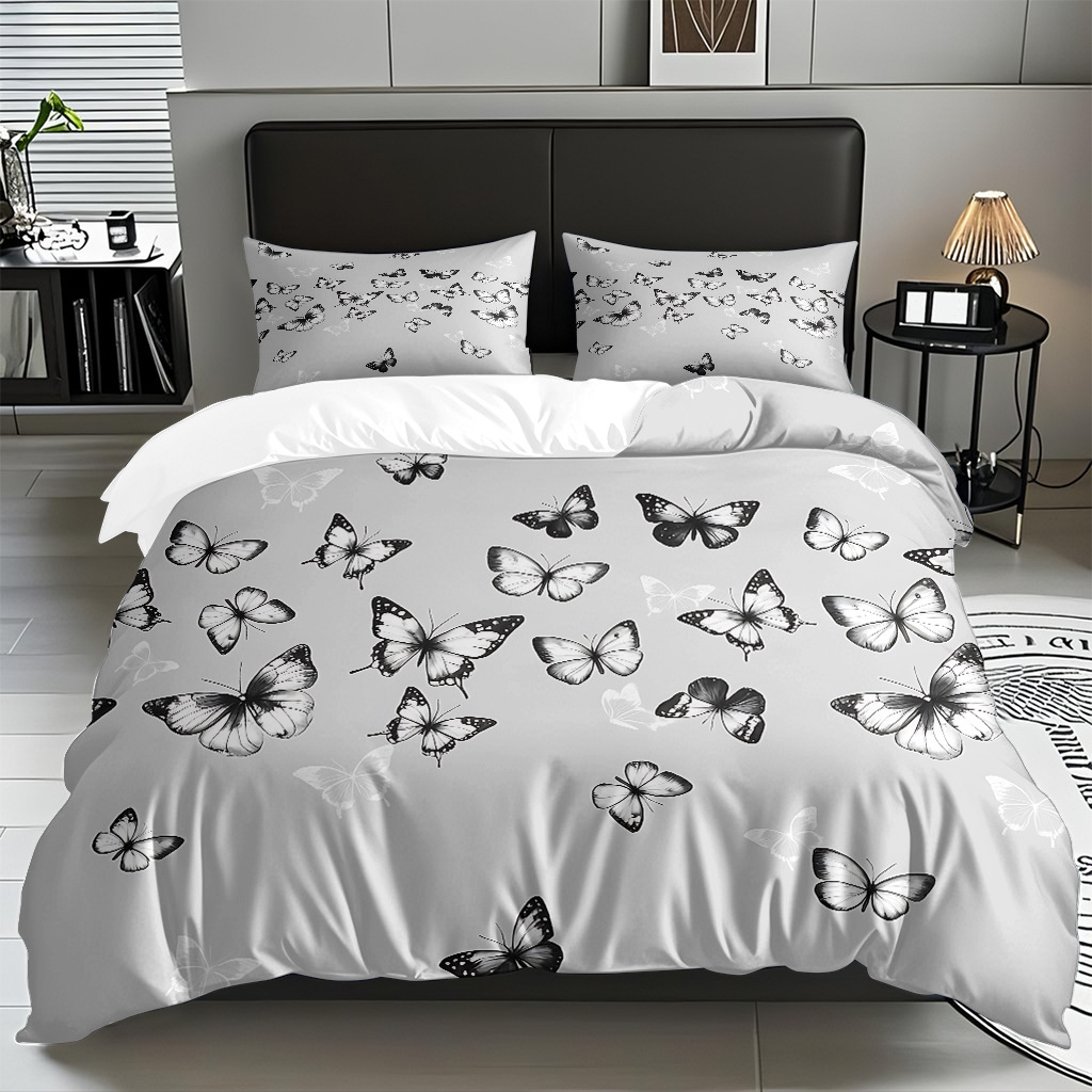 Butterfly series digital print edredón comercio electrónico transfronterizo preferido fuente fábrica adaptada modo TEMU / JIT