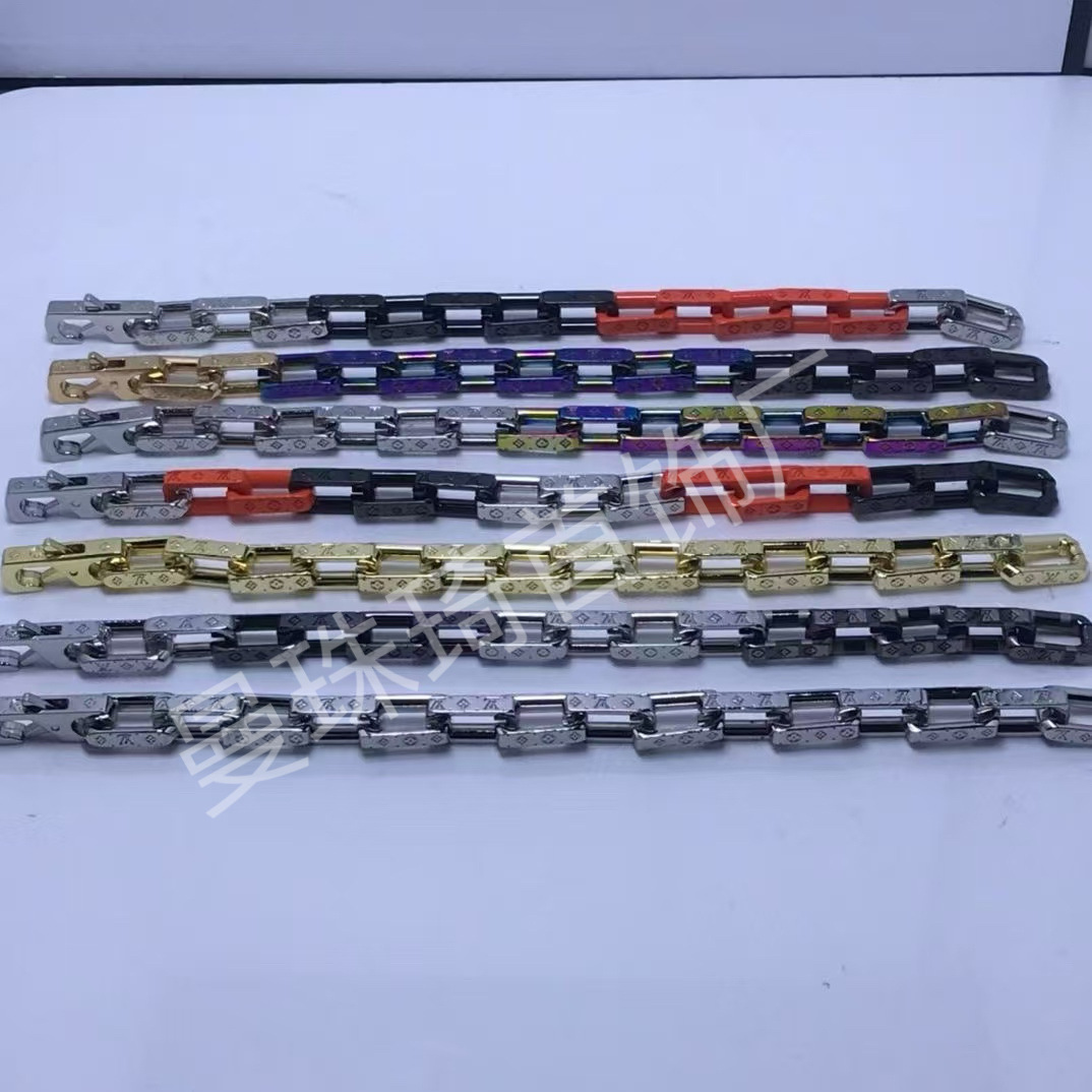 Donkey Home High Version Bamboo Section Quenching Cuban Bracelet Titanium Steel Retro Hip Hop Couple Series Factory Wholesale Direct Sales