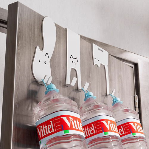 Hook storage rack behind the door without punching holes in the kitchen cabinet door wall hanging hanger to store clothes, hats and keys