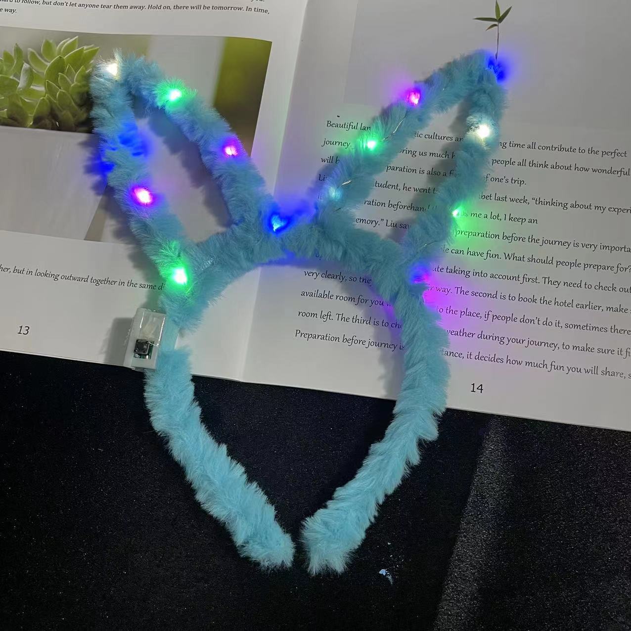 Bar espectáculo atmósfera props luminoso peluche orejas de gato accesorios de cabello zorro bandas de cabello mercado nocturno accesorios de fiesta de suministro