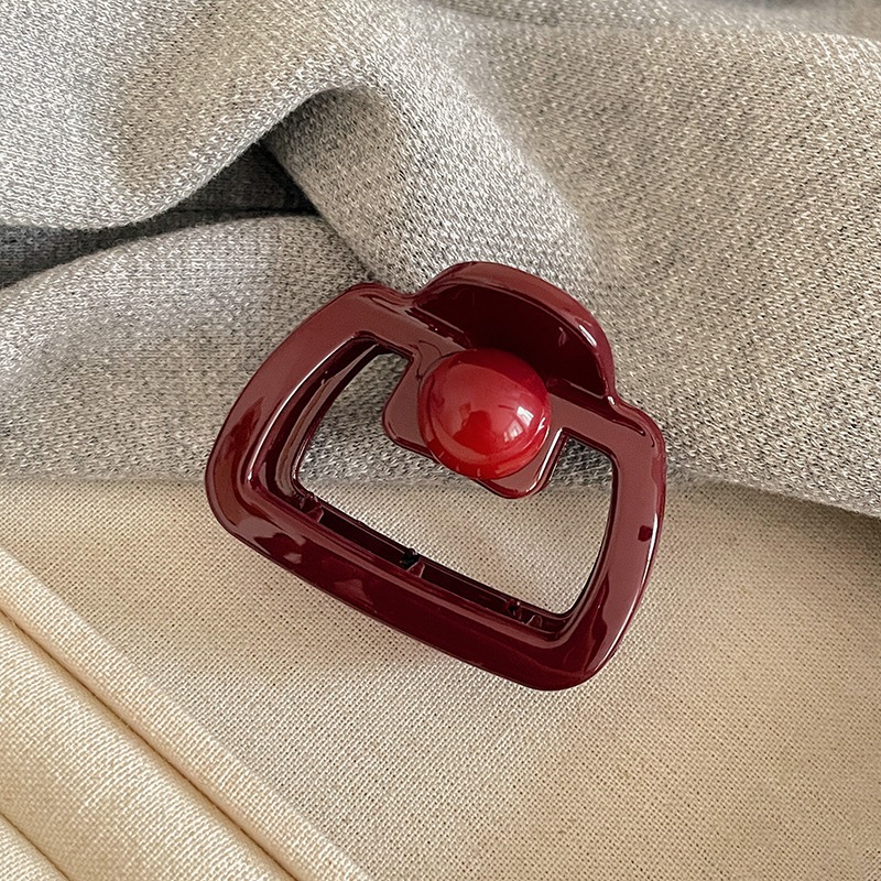 Anchor Red pequeño clip de cabello de arco agarrar clip de cabello de tiburón en la parte posterior de la cabeza femenina clip de cabello pequeño clip