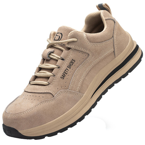 Cross-border new product anti-smash and puncture-resistant labor protection shoes, wear-resistant rubber outsole, breathable safety shoes, lightweight and comfortable construction site shoes