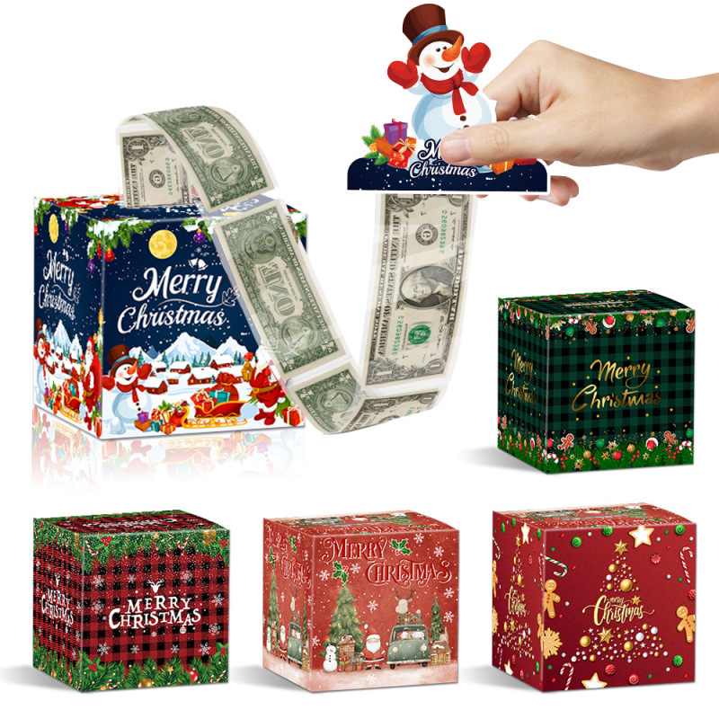 Cross-Border Christmas Decoration Santa Tree Surprise Gift DIY Dollar Bill Extraction Party Supplies