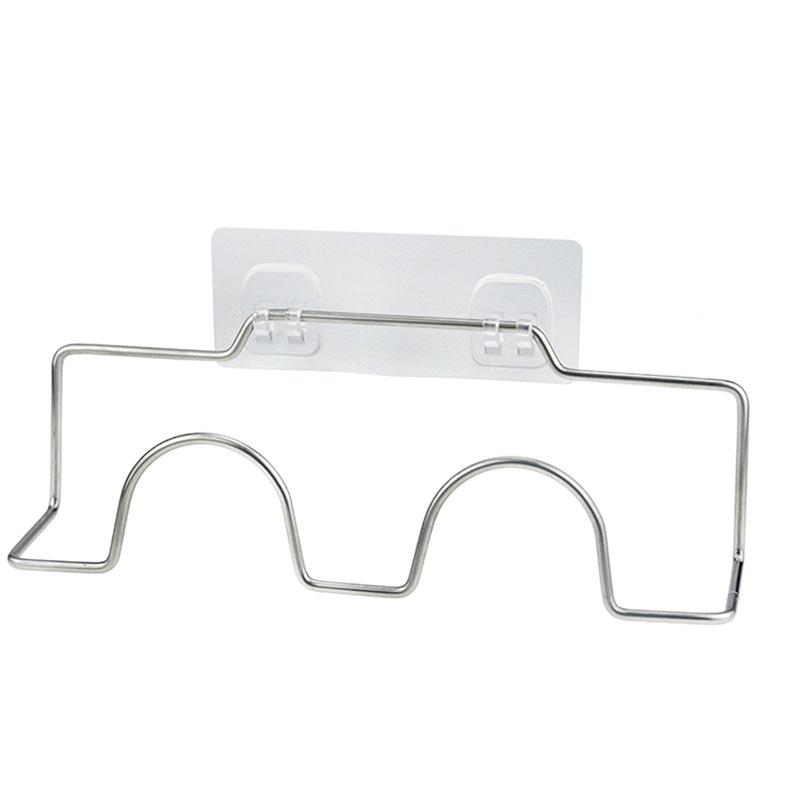 Zapatero de acero inoxidable baño cocina montado en la pared de perforación-libre Zapatero con gancho Zapatero