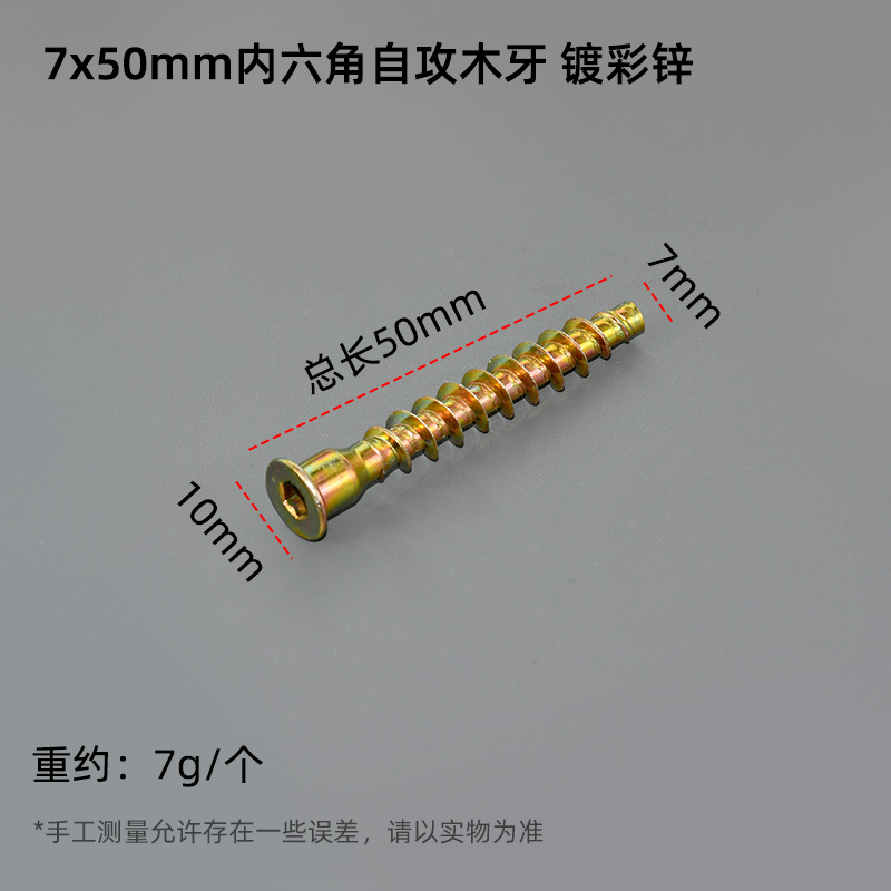 Nuevo tipo 3 - en - 1 varilla de conexión excéntrica de hierro sólido excéntrica de aleación de zinc excéntrica hexagonal tornillo de madera