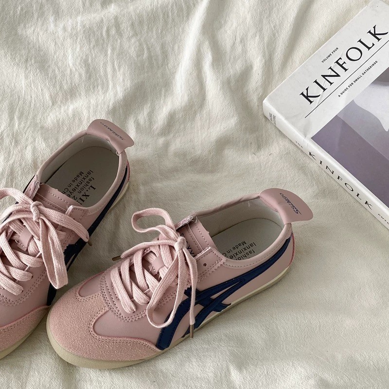 2025 primavera y otoño nuevos zapatos deportivos de skate casuales Agan zapatos de moda americana con suela suave aumentando la altura de los zapatos de entrenamiento de la escuela de la mujer amarilla