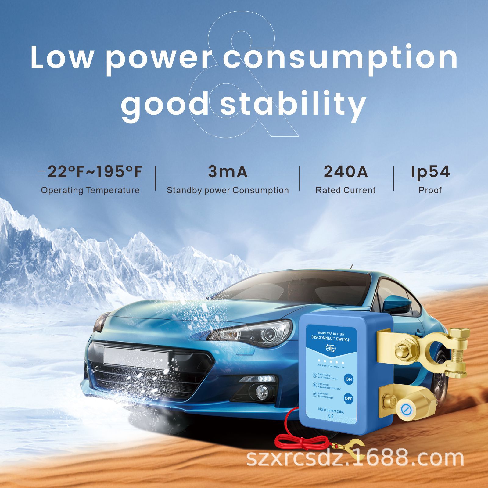 Car Battery Disconnect Switch Accessories Battery Negative Terminal Anti-Leakage