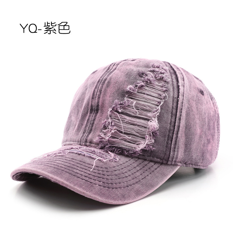 Personalidad coreana retro mujer primavera y otoño color sólido agujero agua lavable placa gorra gorra de lengua de pato hombre al aire libre sombrero de béisbol protector solar