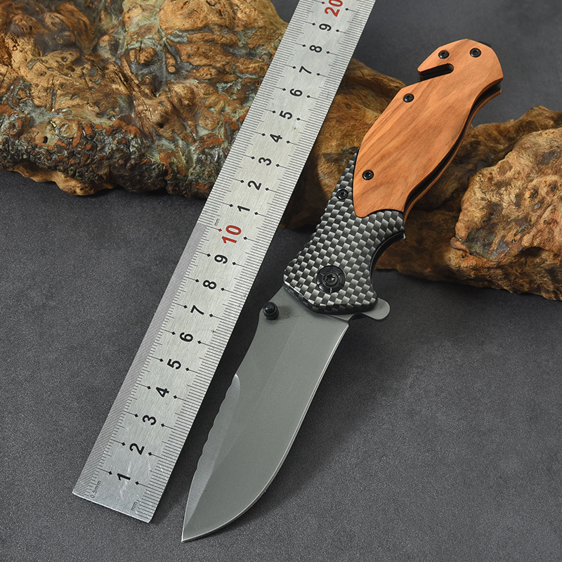 厂家批发折叠刀不锈钢折刀野营便携多功能求生刀高硬度防身户外刀