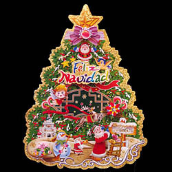 ホリデーステッカー紙クリスマスデコレーショングリーティングカードサンタクロース紙カットスポット卸売クリスマスパーティーデコレーション|undefined