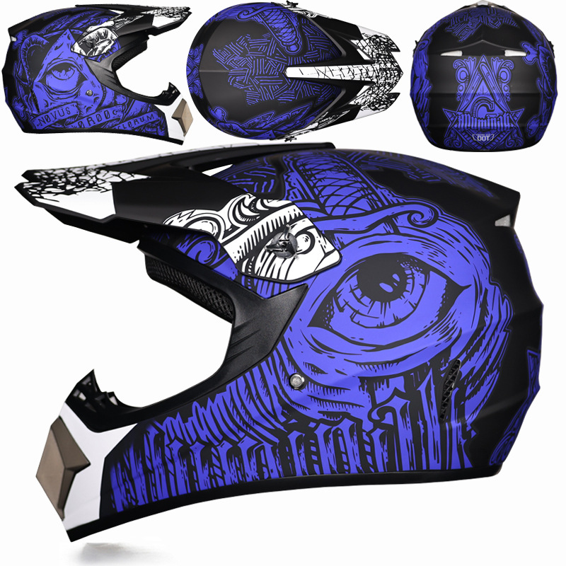 Off-Road sin casco de la motocicleta pequeño casco fuera de carretera de carreras de luz de montaña casco completo enviar gafas casco