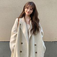 2025美拉德中长款毛呢外套女小个子学生韩式秋冬加绒加厚呢子大衣