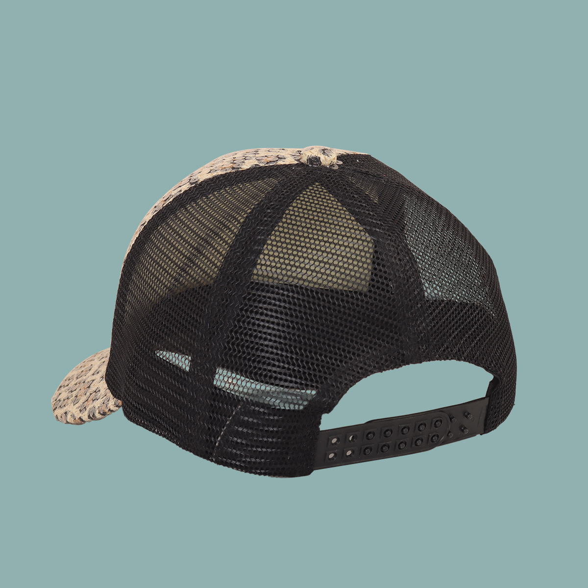 Korean Style Fashion Sunshade Sequins Leopard Net Cap display picture 5