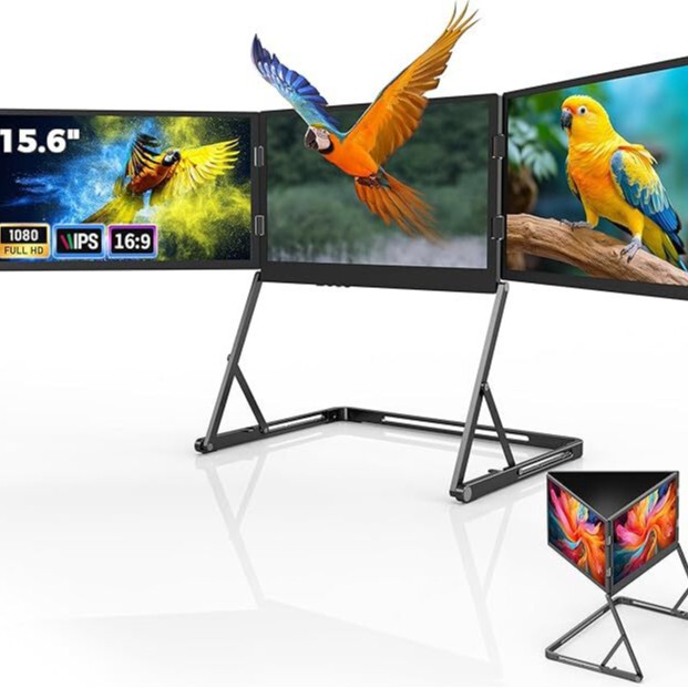 Cross-Border Supply of 15.6 Tricreate 1080P High-Definition Laptop Portable USB Travel Triple Monitor