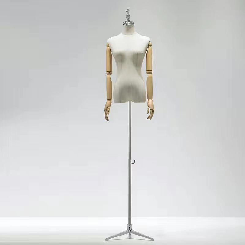 Modelo de accesorios tienda de ropa de mujer cuerpo completo modelo estante de ropa de mujer estante de muñeca de medio cuerpo humano estante de exhibición de ventana
