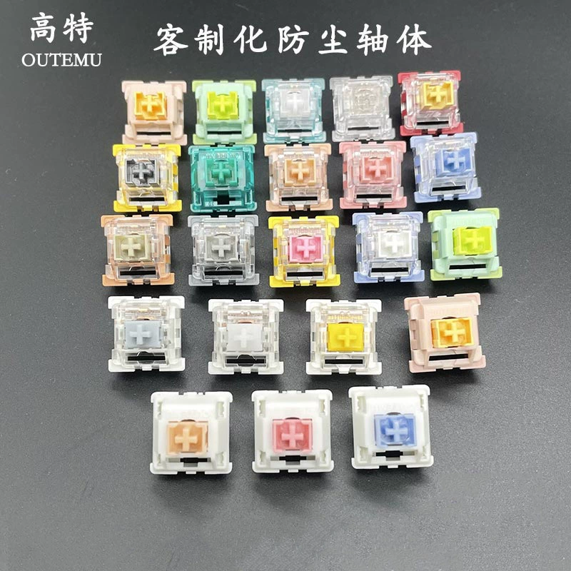 Gaute индивидуальный механический вал клавиатуры персиковый крем желтый Лайм прозрачный хрустальный вал переключатель с горячим подключением