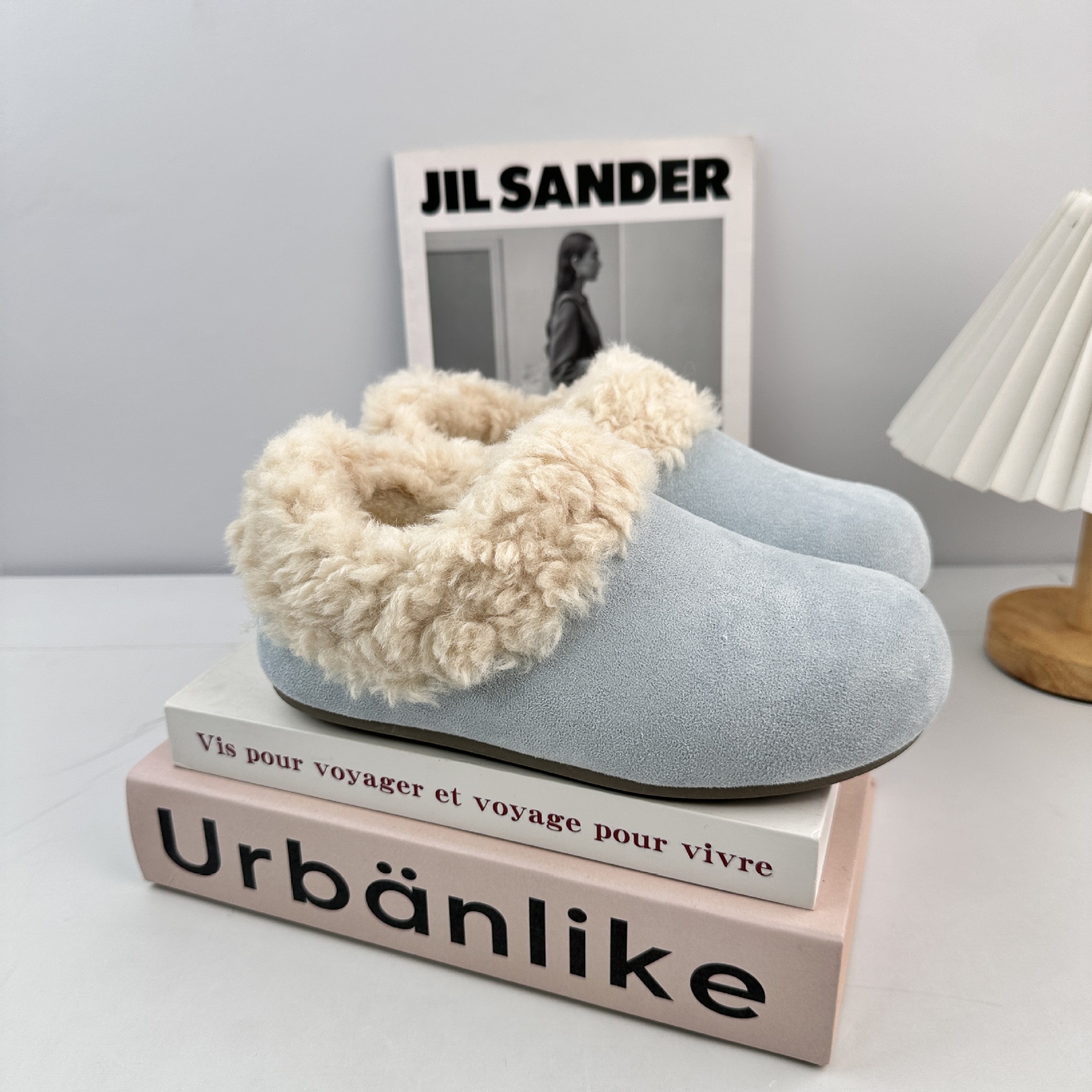 Yuanbo2025 invierno más zapatos de lana cálidos, zapatos de algodón, zapatillas de algodón, zapatillas de algodón, cabello
