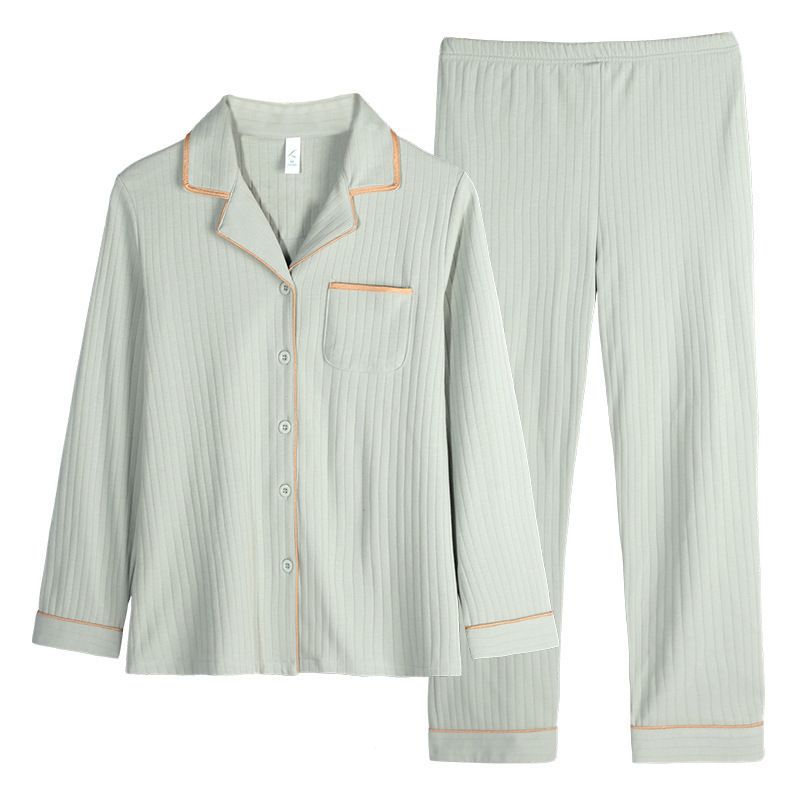 Pijamas traje de algodón puro Mujer % primavera y otoño verano manga larga dulce REDUCCIÓN DE EDAD homewear al aire libre