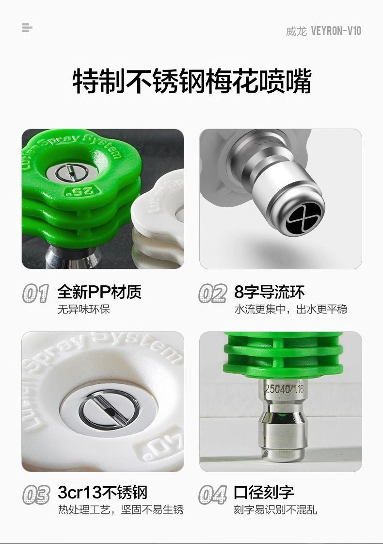 Greenfield Commercial Car Washer Veyron High-Power Ultra-High Pressure Cleaning Machine Water Gun Car Wash Pump Household 220V Magic Tool