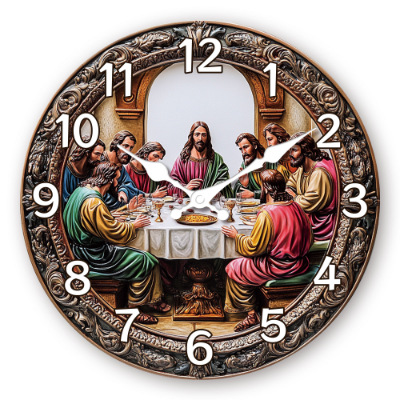 12 pulgadas fabricantes transfronterizos personalidades retro dibujos animados reloj de madera MDF silencioso decoración reloj de cuarzo