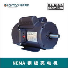 TECHTOP特波 NEMA钢板壳单相电机 ODP/TEFC设计 泳池泵专用UL