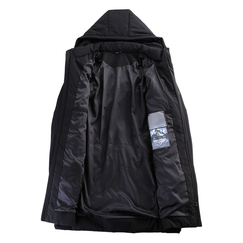 Chaqueta de invierno de pato blanco para hombre nueva capa de moda de mediana longitud engrosada para hombre de talla grande