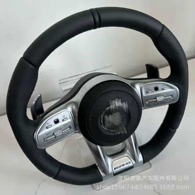 Suitable for Mercedes-Benz Old Acegs Class Cla Cle Gla Glc Gle Mlk Modified 809Amg Steering Wheel (Steering wheel) - black-silver-809-assembly