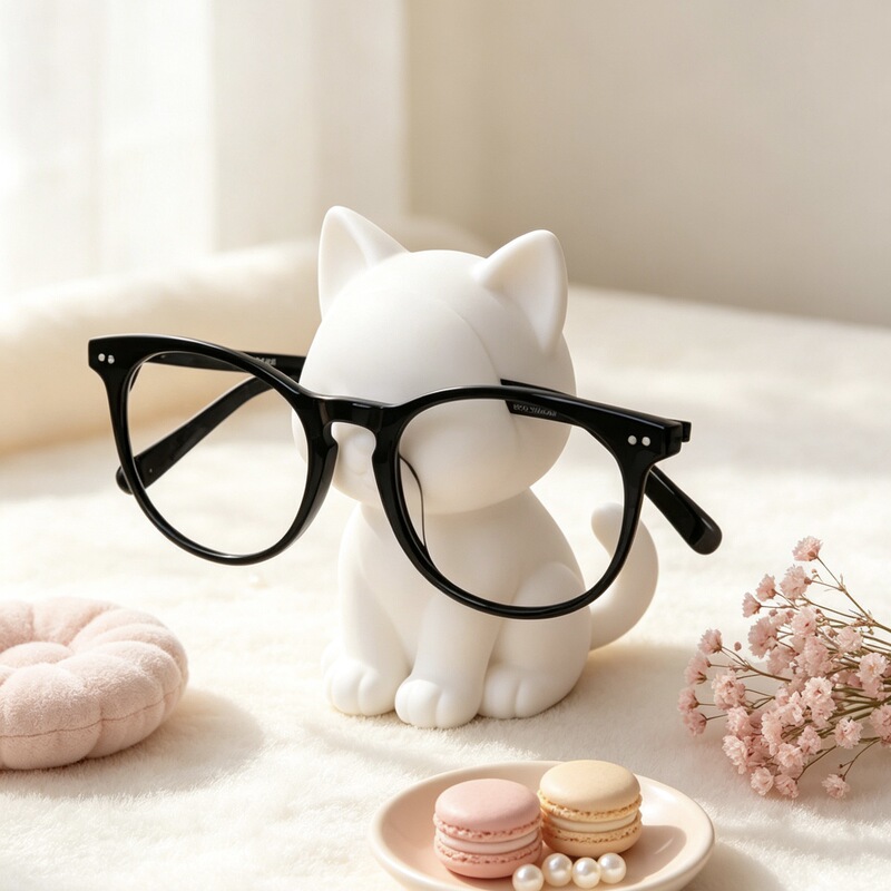 Cross-border cat-shaped glasses 3D printed desktop storage stand creative home decoration ornament Cross-border cat-shaped glasses 3D printed desktop storage stand creative home decoration ornament