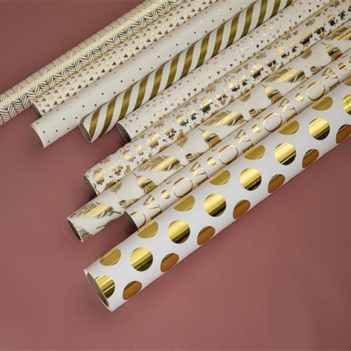 Gold Foil Polka Dot Gift Wrap Paper Christmas Gift Wrap Paper Valentine's Day Birthday Gift Wrap Paper Regular Gift Wrap Paper