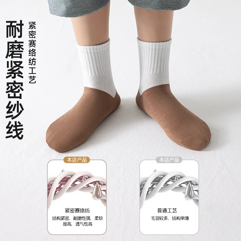 诸暨秋季儿童中筒袜男女童透气耐脏长筒袜男孩小中大童学生运动袜|undefined