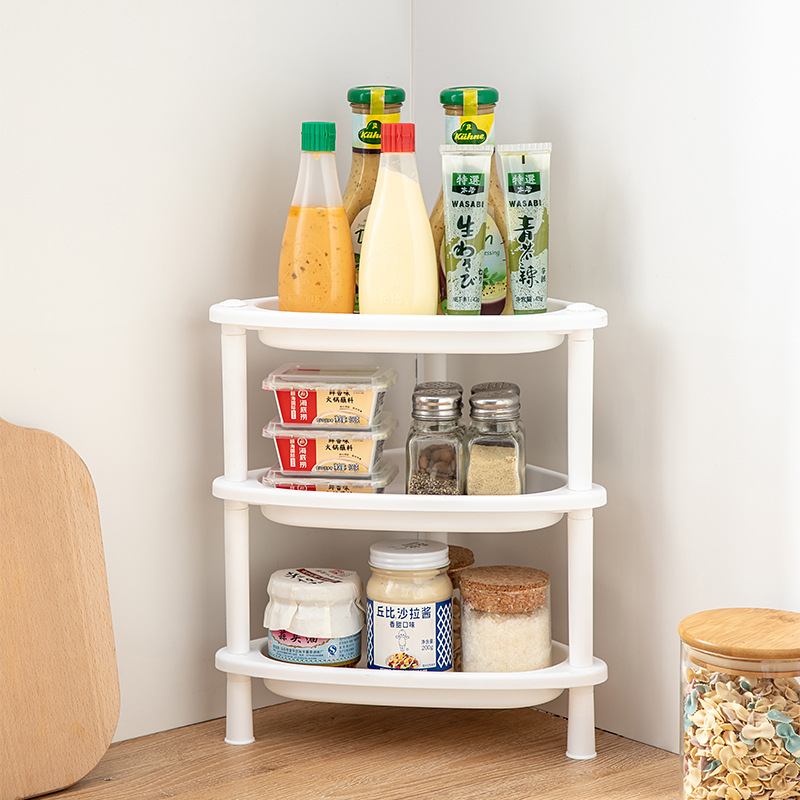 Multi-layer floor-to-ceiling kitchen storage rack seasoning storage rack vegetable sink wiping storage rack bedroom kitchen storage rack