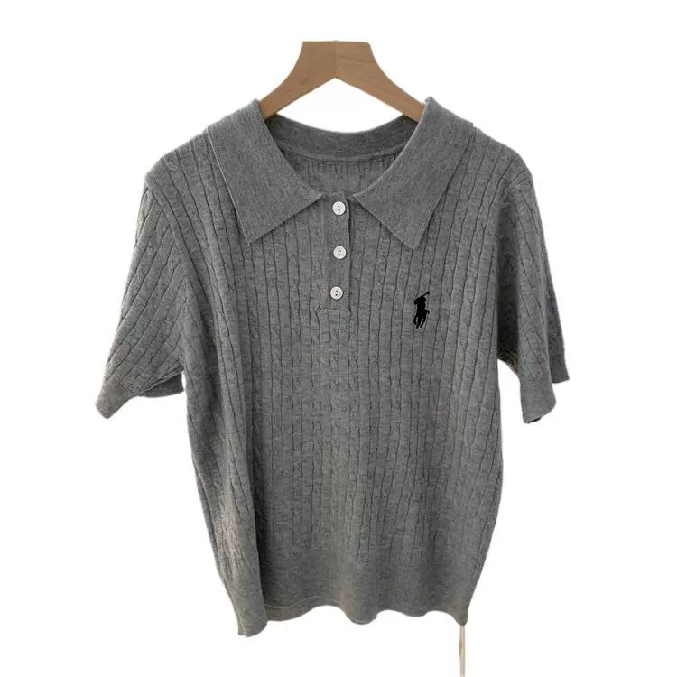 Knitted sweater, comfortable summer clothing for leisure, plus size, with embroidery, city style